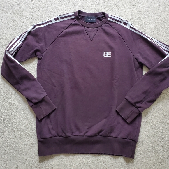 Baja East Distressed Crewneck Pullover Sweatshirt sz0 - Picture 1 of 16